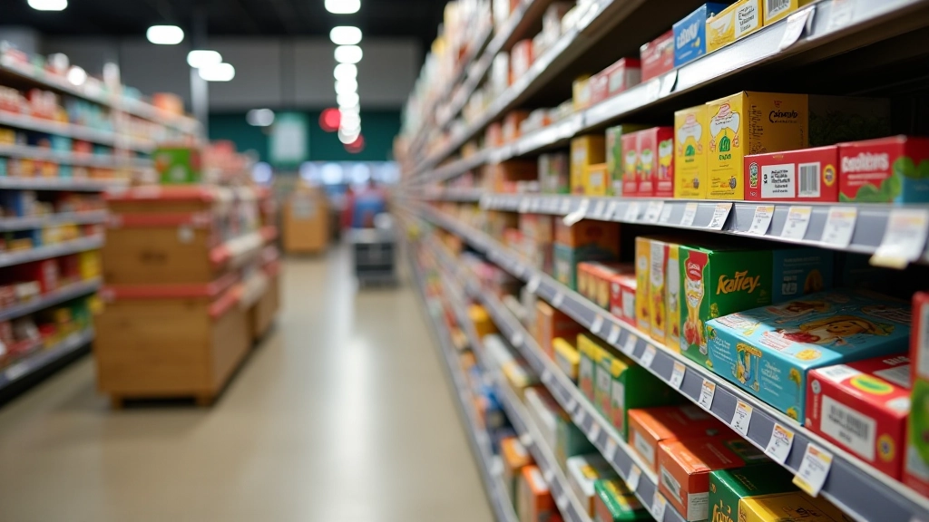 Verschiedene Eigenmarkenprodukte nebeneinander angeordnet mit Preisvergleichen